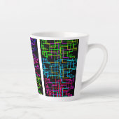 Color Neon Pattern Latte Mok (Rechts)