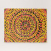 Color Orange Mandala Original Art Difficult Legpuzzel (Horizontaal)