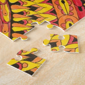 Color Orange Mandala Original Art Difficult Legpuzzel (Zijkant)