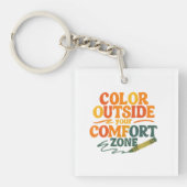 Color outside your comfort zone sleutelhanger (voorkant)