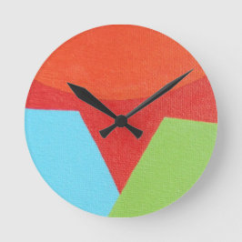 Color Over Time Abstract Round Clock Ronde Klok