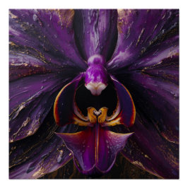 Color Paint Slowly Filling Beautiful Floral Petals Perfect Poster