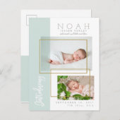 COLOR PANELS BIRTH ANNOUNCTION AANKONDIGINGSKAART (Voorkant / Achterkant)