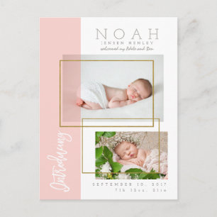 COLOR PANELS BIRTH ANNOUNCTION AANKONDIGINGSKAART