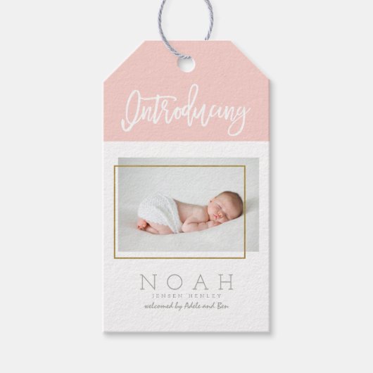 COLOR PANELS BIRTH ANNOUNCTION CADEAULABEL (Voorkant)
