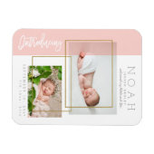 COLOR PANELS BIRTH ANNOUNCTION MAGNEET (Horizontaal)