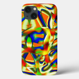 Color patches on twisted greenish beige strips Case-Mate iPhone case