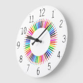 Color pencil clock grote klok (Hoek)
