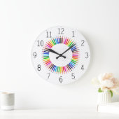Color pencil clock grote klok (Huis)