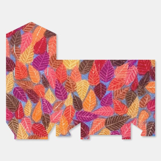 Color Pencil Tree with Leaves Drawing Bedankdoosjes (Ongevouwen)