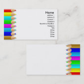 Color Pencils-profielkaart Visitekaartje (Voorkant / Achterkant)