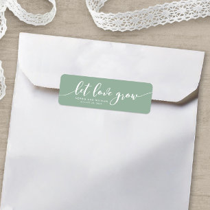 Color Relax Script Let Love Grow Wedding Etiket