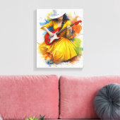 Color Rhythm Burst Canvas Afdruk (Insitu (Woonkamer))