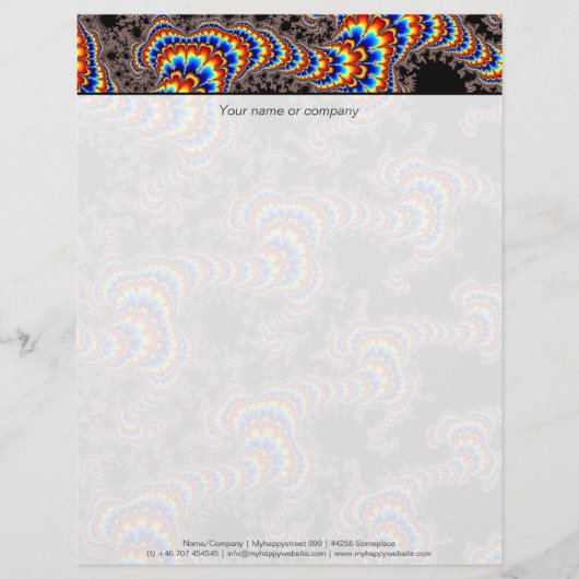 Color Run - Fractal Art Gepersonaliseerd Briefhoofd (Voorkant)