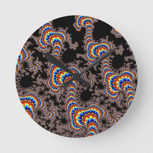 Color Run - Fractal Art Ronde Klok (Voorkant)