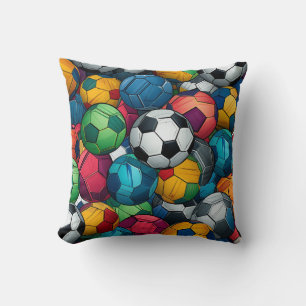"Color Rush - Voetbal Pattern Pillow" Kussen