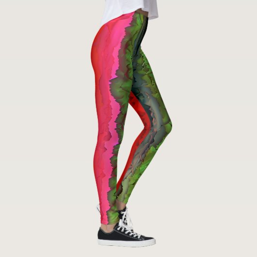 "Color Serenade" Kleurrijke Abstracte kunst Leggings (Rechts)