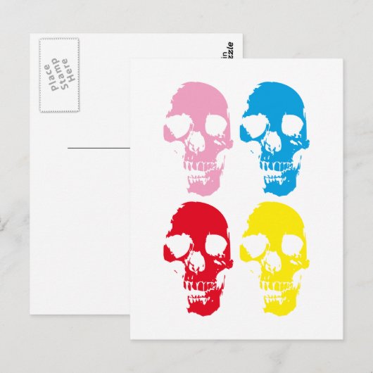 COLOR SKULLS BRIEFKAART (Voorkant / Achterkant)