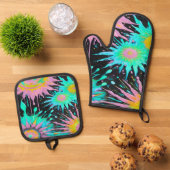 Color Splash Abstract Art Ovenwant & Pannenlap Set (Top down)