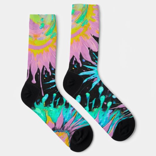Color Splash Abstract Art Sokken (Rechts)