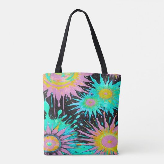 Color Splash Abstract Art Tote Bag (Achterkant)