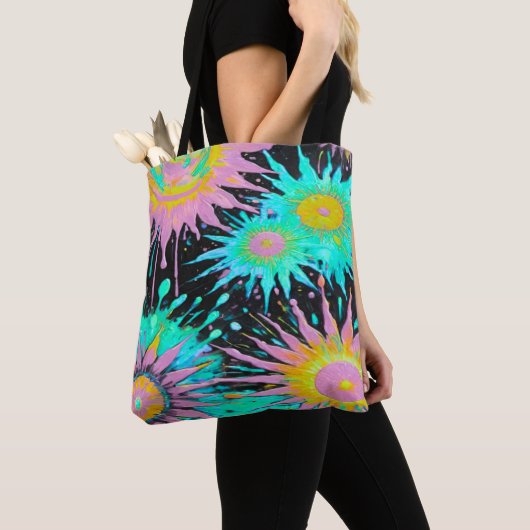 Color Splash Abstract Art Tote Bag (Dichtbij)