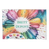 Color Splash Art Birthday Bash Gift Kussensloop (Voorkant)