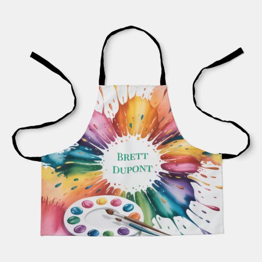 Color Splash Art Birthday Bash Schort (Voorkant)