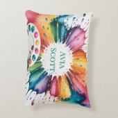 Color Splash Art Birthday Gift Accent Kussen (Achterkant (Verticaal))