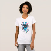 Color Splash Blue T-shirt (Voorkant volledig)