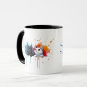 Color Splash Cats Mug Mok (Voorkant links)