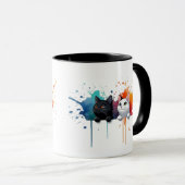 Color Splash Cats Mug Mok (Voorkant rechts)