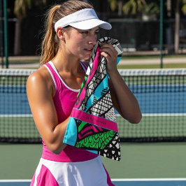 Color Splash Fanburst Personalized | Dink Well Handdoek