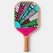 Color Splash Fanburst Personalized | Dink Well Pickleball Paddle (Achterkant)