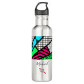 Color Splash Fanburst Personalized | Dink Well Waterfles (Voorkant)