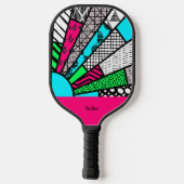 Color Splash Fanburst Personalized Pickleball Paddle (Achterkant)