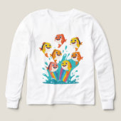 Color Splash Fish Kids Sweatshirt (Voorkant)