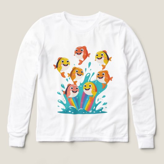 Color Splash Fish Kids Sweatshirt (Voorkant)