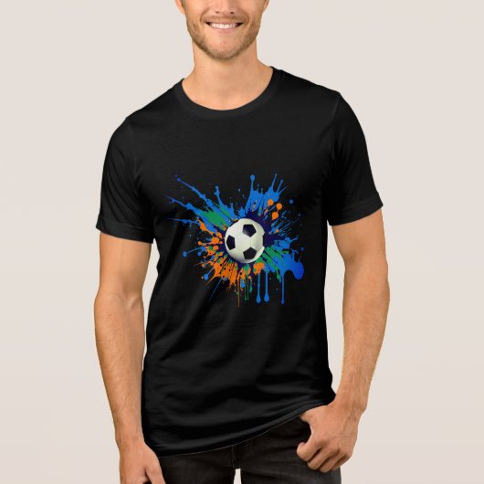 Color Splash Football Tri-Blend Shirt (Voorkant)
