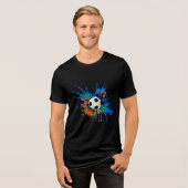 Color Splash Football Tri-Blend Shirt (Voorkant volledig)