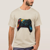 Color Splash Game Controller Sticker  T-shirt (Voorkant)
