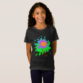 Color Splash Girl's Fine Jersey T- Shirt (Voorkant volledig)