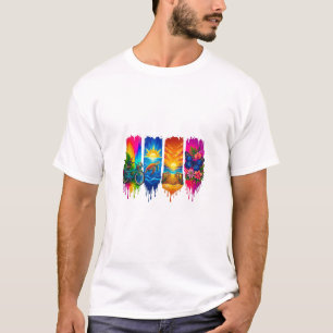 Color Splash Heren T-Shirt 🎨🔥✨   Krachtige Straa