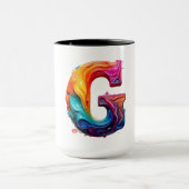 Color Splash Letter G Mug Mok (Midden)