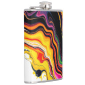Color Splash Swirl - Vibrant Abstract Drip Art Heupfles (Rechts)