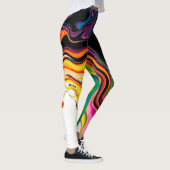 Color Splash Swirl - Vibrant Abstract Drip Art Leggings (Rechts)
