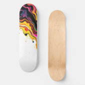 Color Splash Swirl - Vibrant Abstract Drip Art Persoonlijk Skateboard (Voorkant)