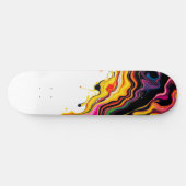 Color Splash Swirl - Vibrant Abstract Drip Art Persoonlijk Skateboard (Horizontaal)