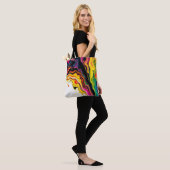 Color Splash Swirl - Vibrant Abstract Drip Art Tote Bag (Op model)