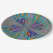 Color Starburst on Grey Papieren Bordje (Gekanteld)